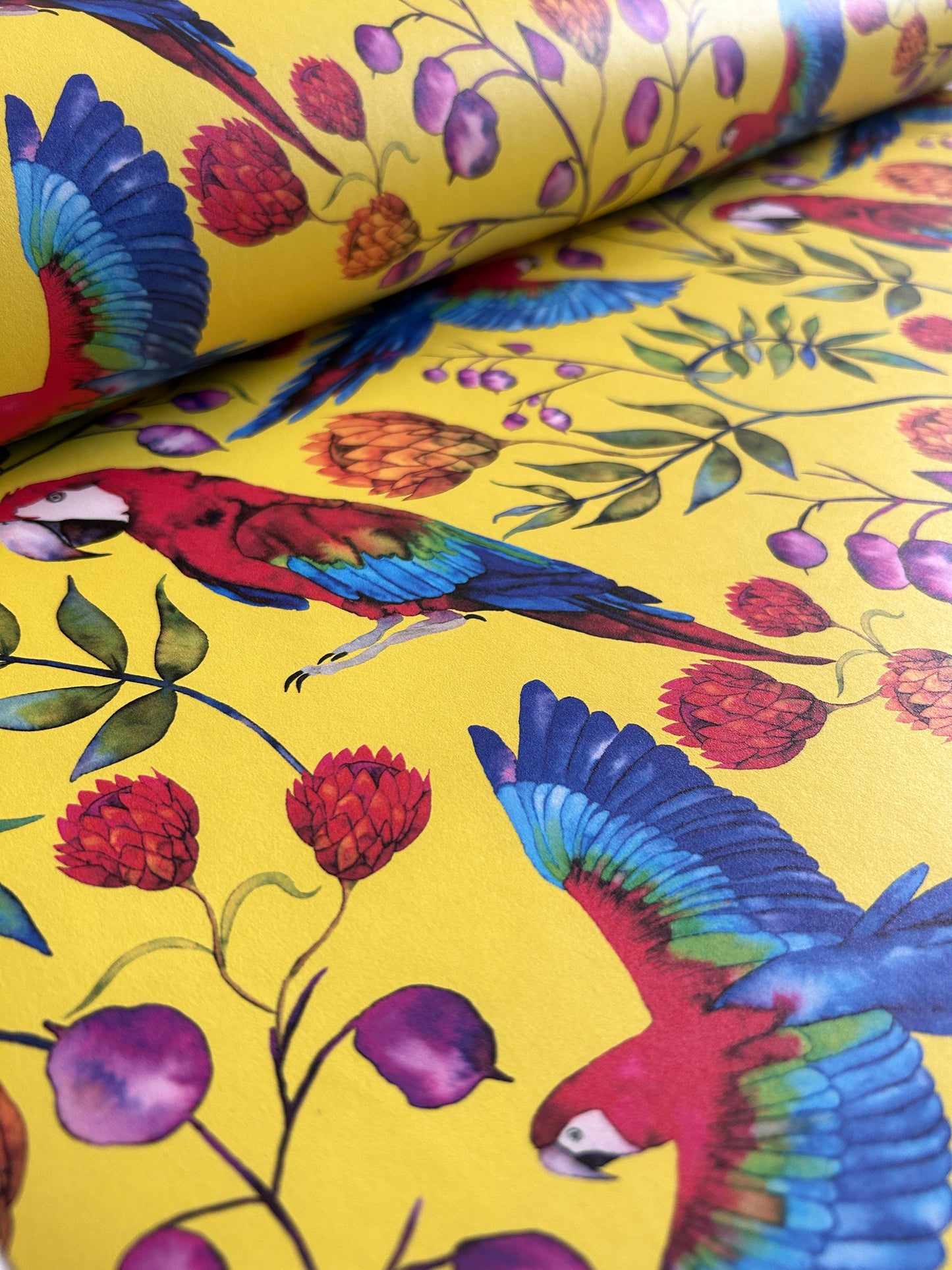 Pierre Parrot A4 Wallpaper Sample (Yellow)