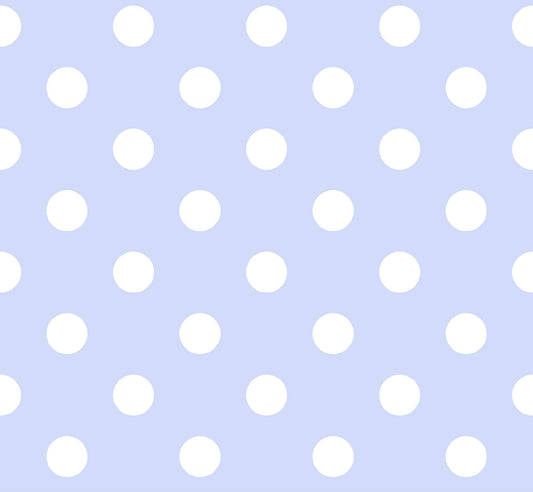 Polka Dot Wallpaper (White on Dusky Blue)