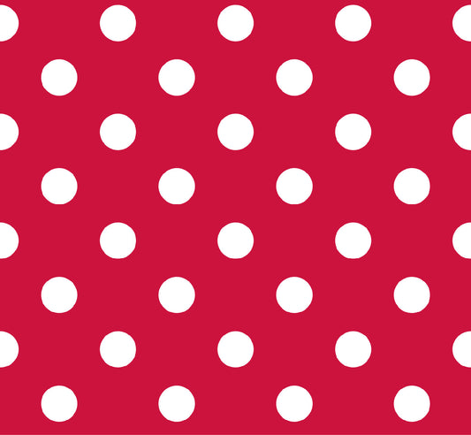Polka Dot Wallpaper (White on Jester Red)