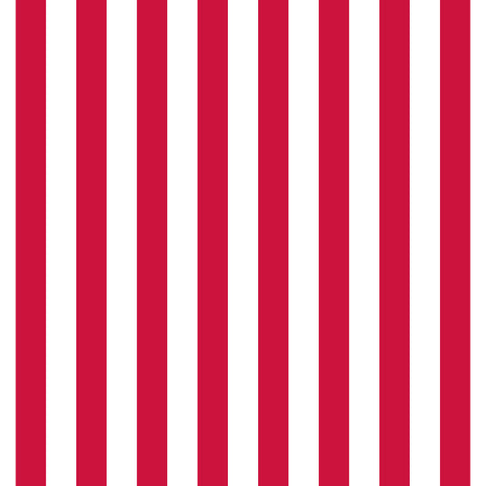 Small 3.25cm Stripe Wallpaper (Jester Red & White)