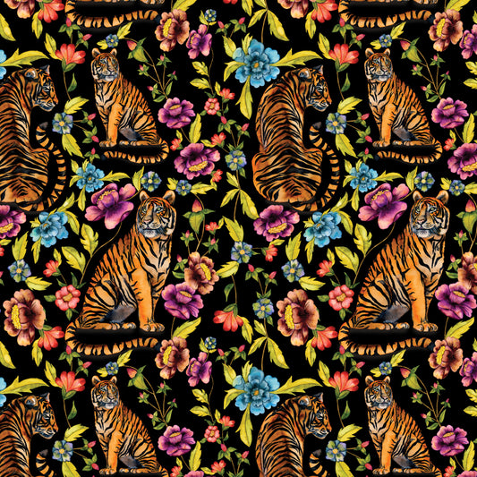 Trisha Tiger Wallpaper (Black)