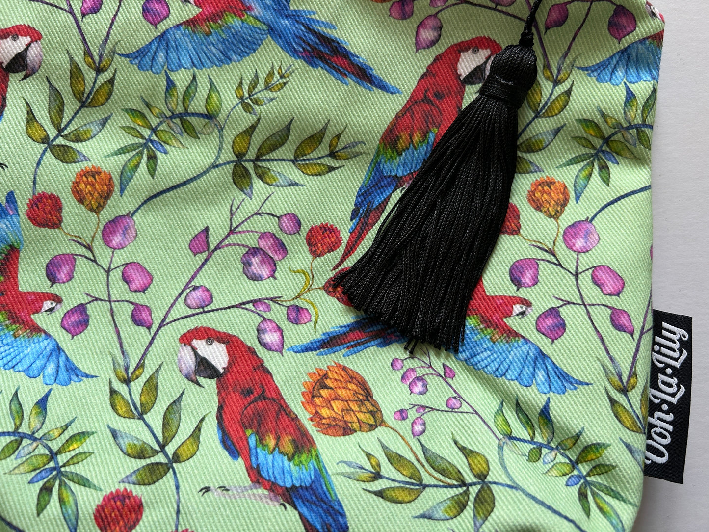 Pierre Parrot Large Zip Pouch (Mint)