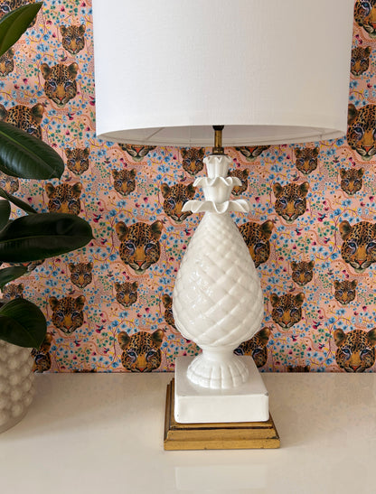 Lillian Leopard A4 Wallpaper sample (Blush)