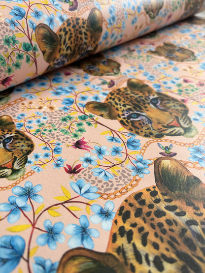 Lillian Leopard A4 Wallpaper sample (Blush)