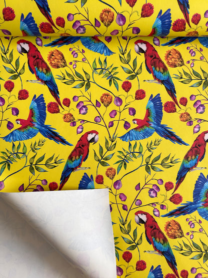 Pierre Parrot A4 Wallpaper Sample (Yellow)