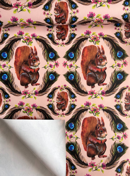 Steve Squirrel A4 Wallpaper Sample (Blush)